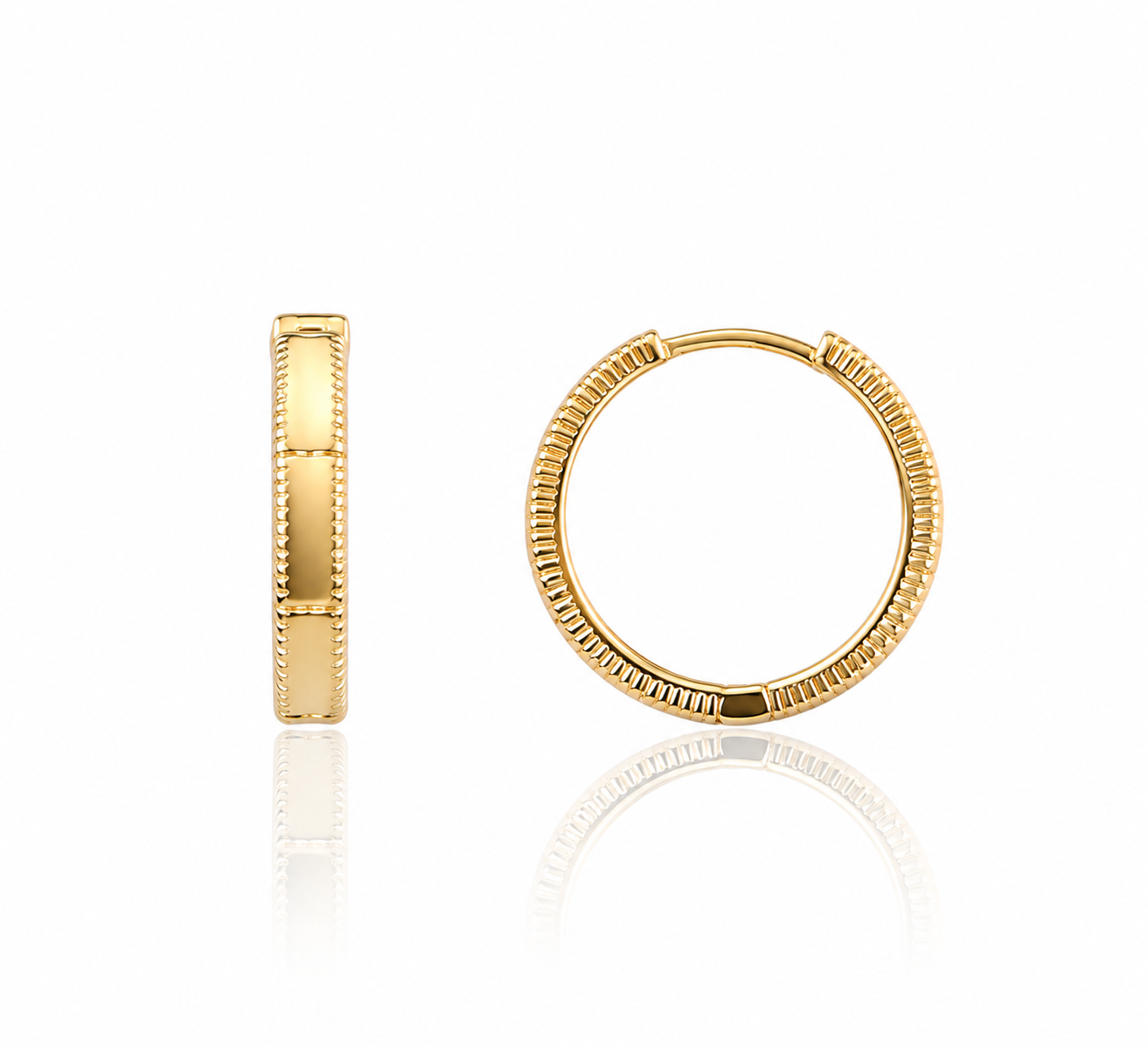 Altın Küpe Halka Klasik Model 14 Ayar 3.14 Gr