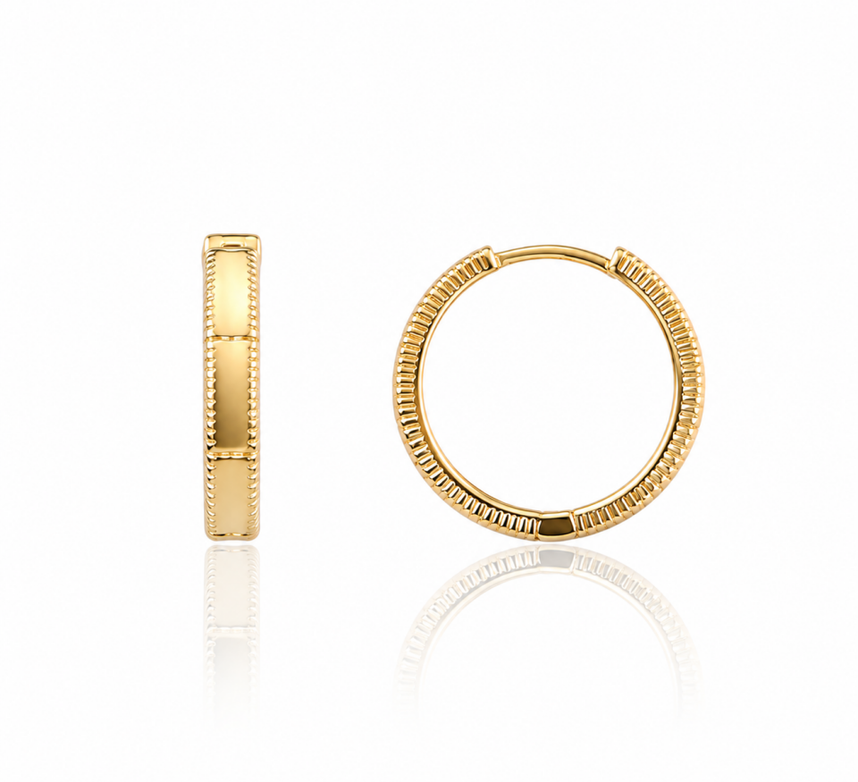 Altın Küpe Halka Klasik Model 14 Ayar 3.14 Gr
