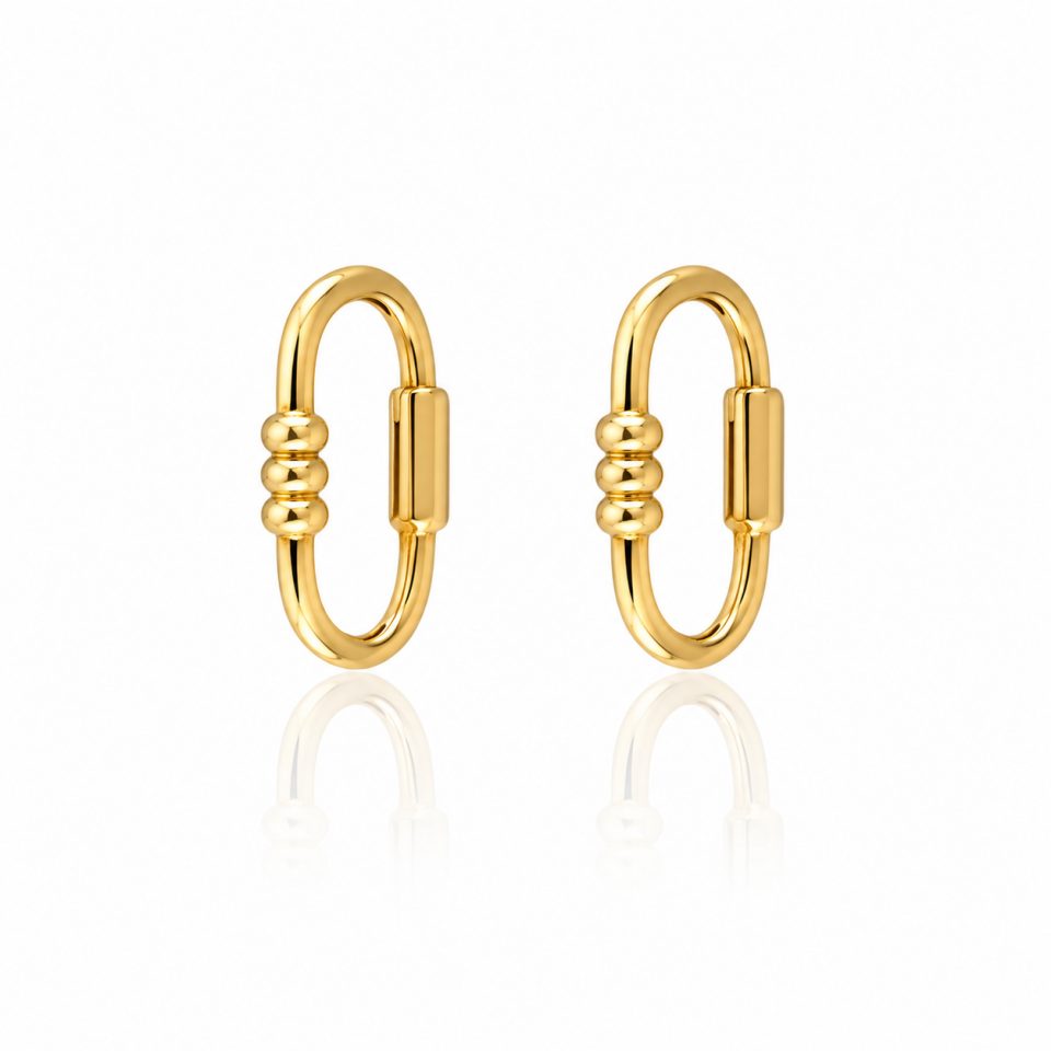 14 Ayar Altın Küpe Oval Model | 2,72 Gr