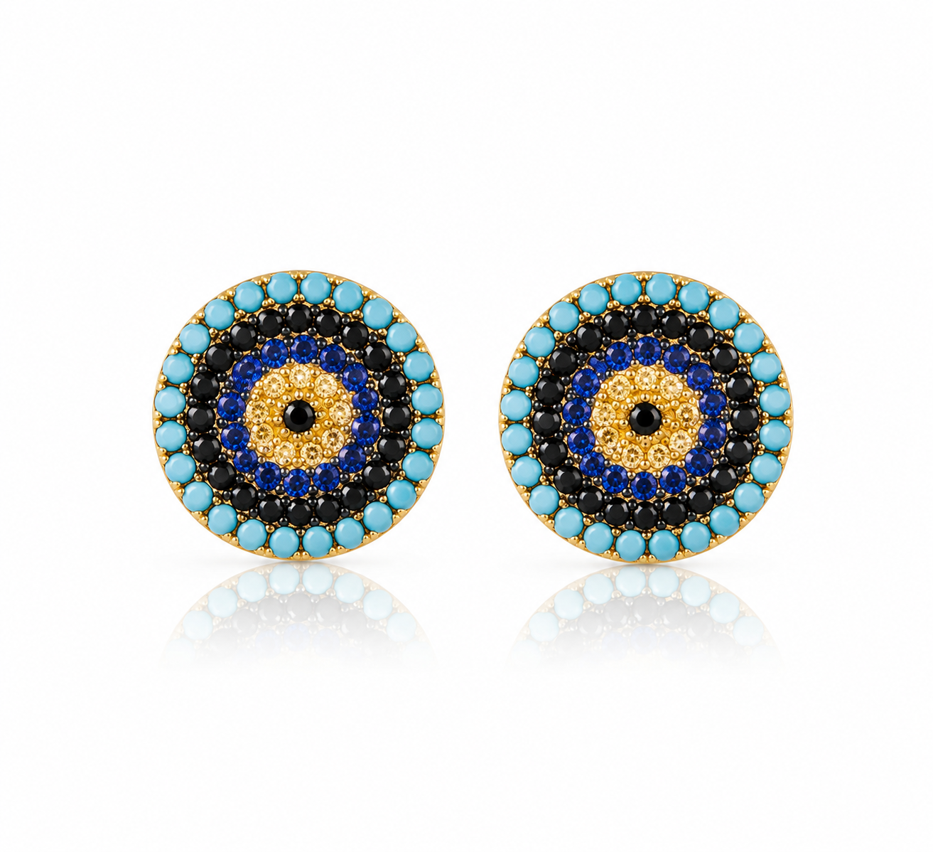 14 Ayar Altın Nazar Küpe 2,89 gr