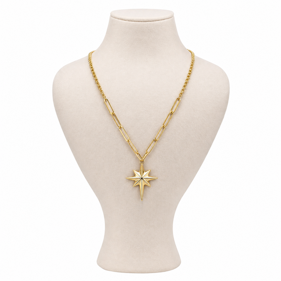 14 Ayar Altın Kolye Kuzey Yıldızı Model | 6,79 gr