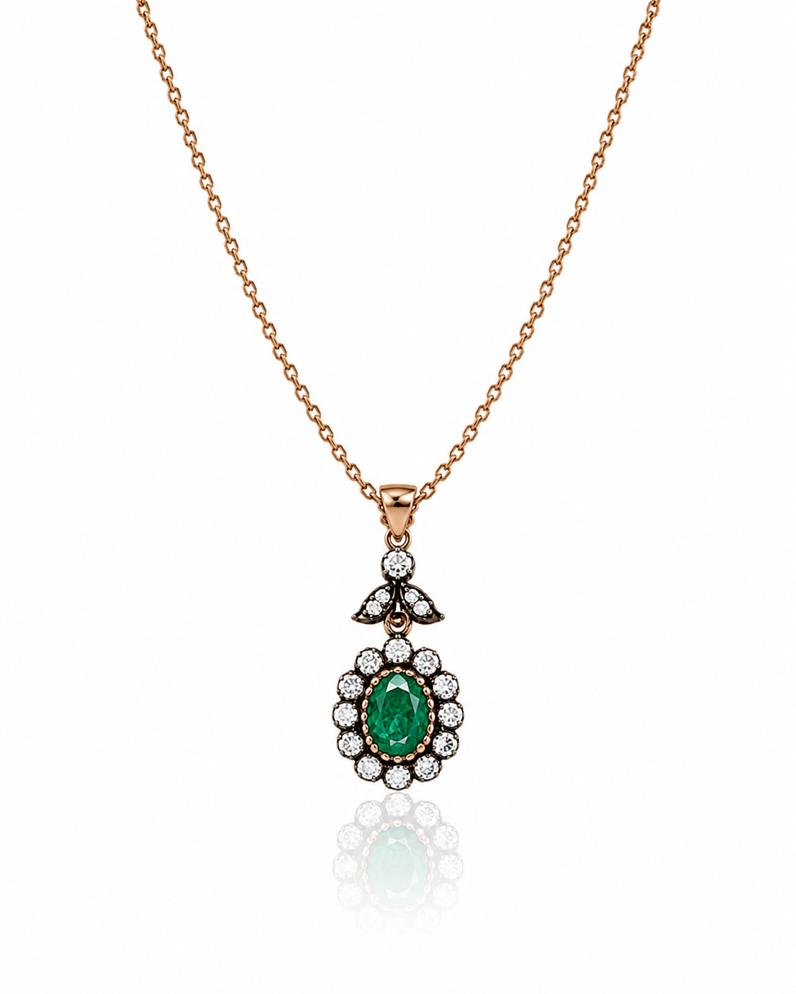 Altın Taşlı Elmas Kolye 2.8 Gr | 0.23 Ct - 0.36 Ct