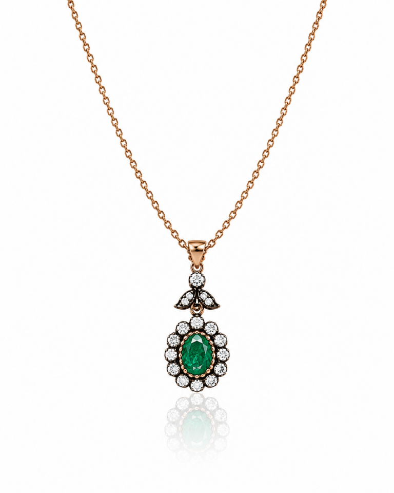 Altın Taşlı Elmas Kolye 2.8 Gr | 0.23 Ct - 0.36 Ct