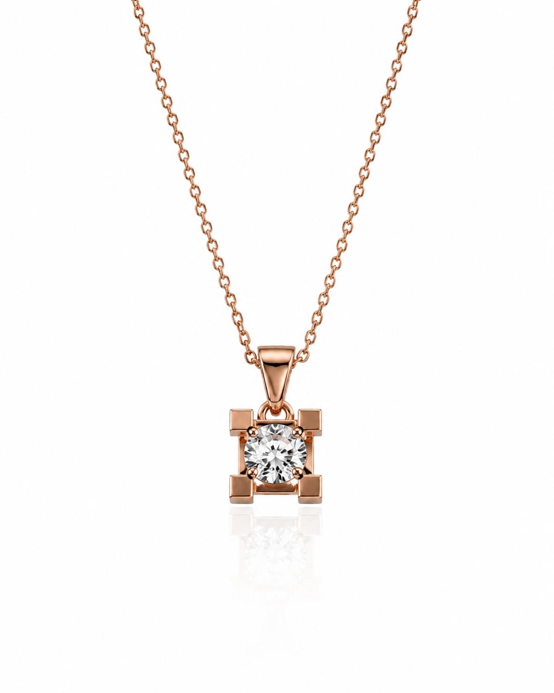 Altın Tek Taş Elmas Kolye 1.8 Gr | 0.02 Ct