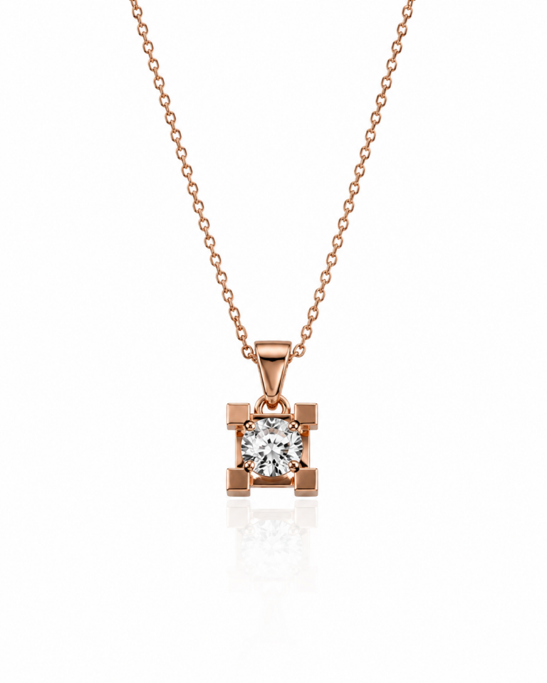 Altın Tek Taş Elmas Kolye 1.8 Gr | 0.02 Ct