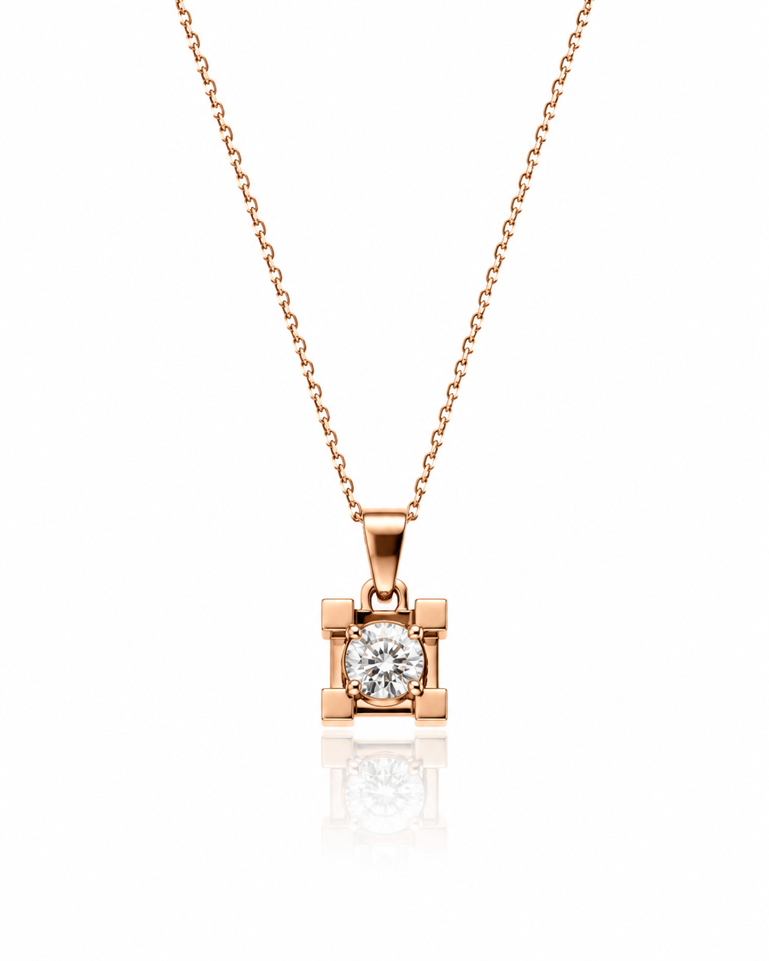 Altın Tek Taş Elmas Kolye 1.97 Gr | 0.06 Ct