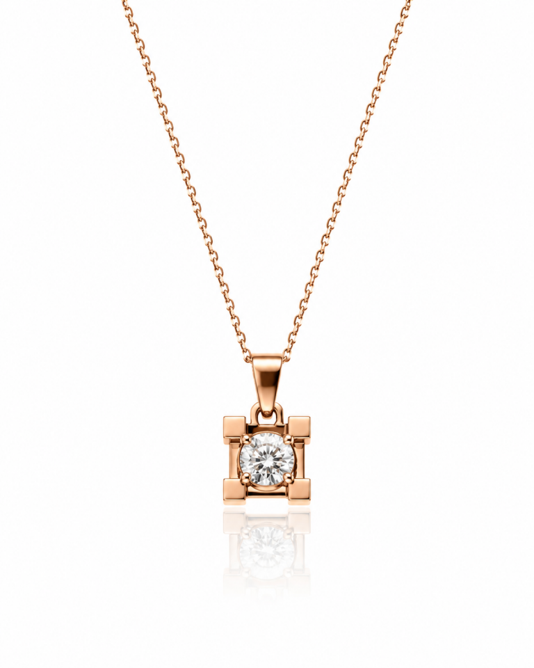 Altın Tek Taş Elmas Kolye 1.97 Gr | 0.06 Ct