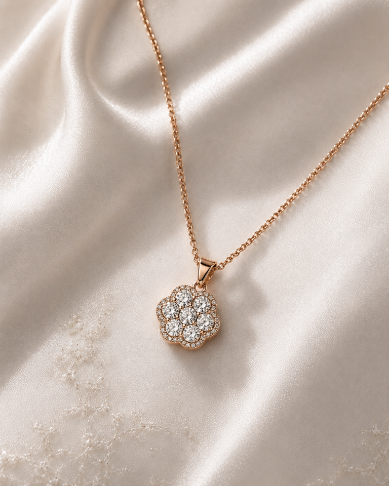 Altın Taşlı Elmas Kolye 0,32 Ct | 2,50 Gr