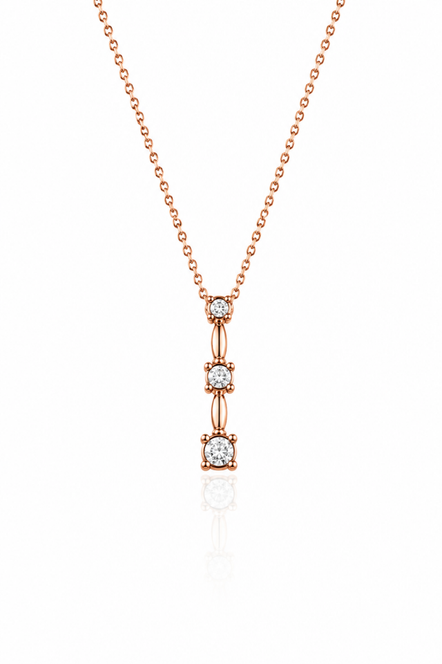 Altın Elmas Kolye 2.82 Gr | 0.15 Ct