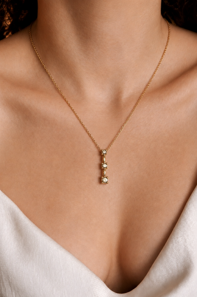 Altın Elmas Kolye 0,15 Ct | 2,82 Gr