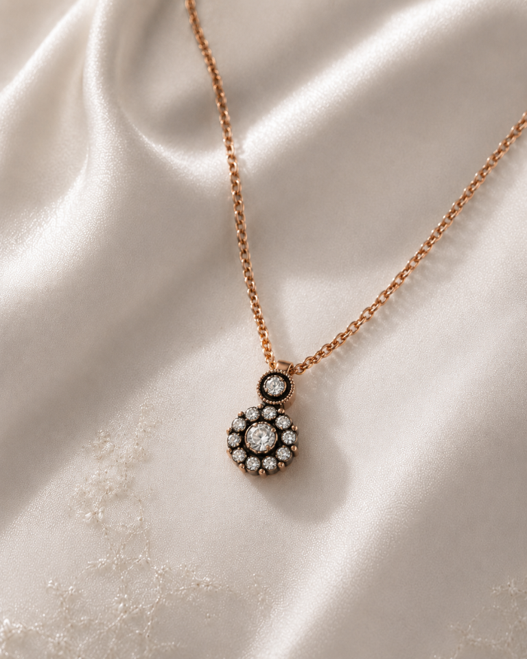 Taşlı Elmas Kolye 0,26 Ct | 3,26 Gr