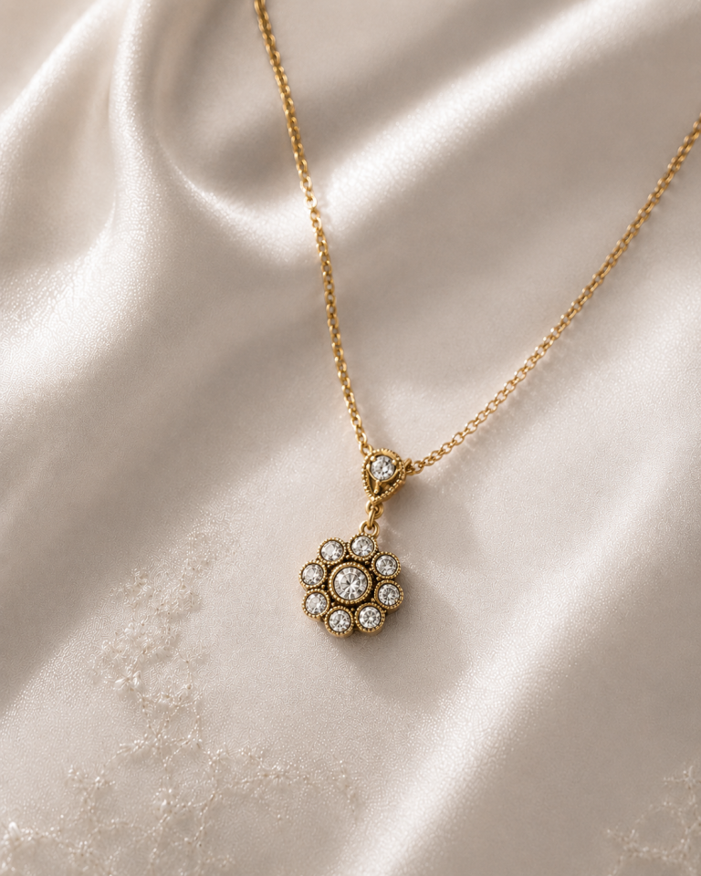 Taşlı Elmas Kolye 0,26 Ct | 3,02 Gr