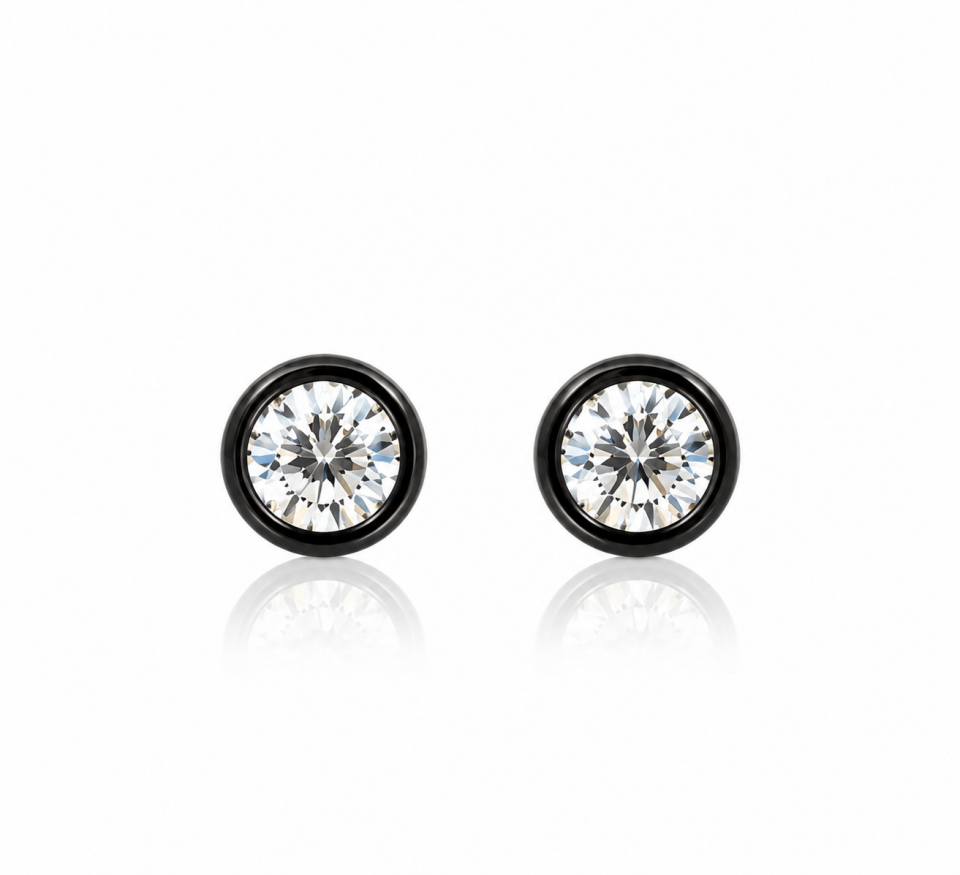 Tek Taş Elmas Küpe 1.24 Gr | 0.10 Ct