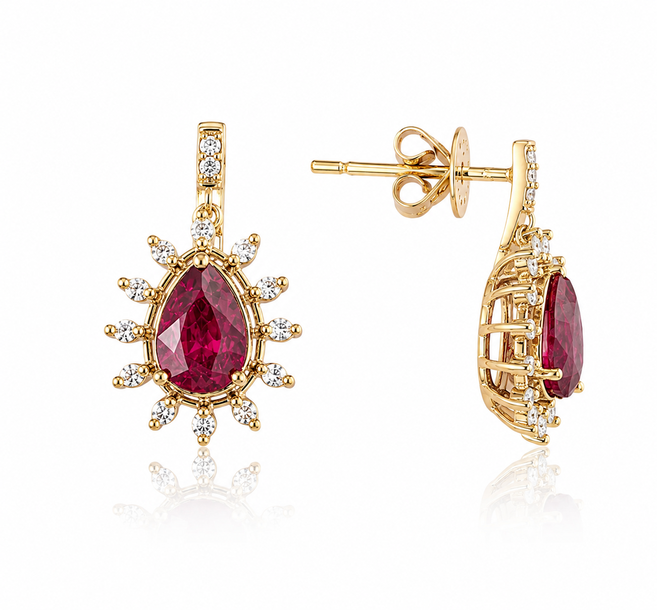 Damla Taşlı Elmas Küpe 1,52 Ct | 0,15 Ct 2,05 Gr