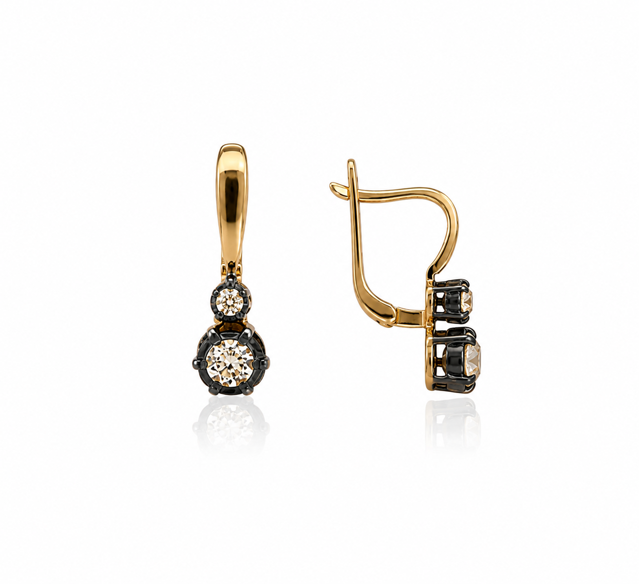 Sallantılı Elmas Küpe 2.46 Gr | 0.21 Ct