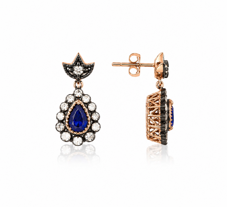 Sallantılı Elmas Küpe 3.10 Gr | 0.30 Ct-1.65 Ct