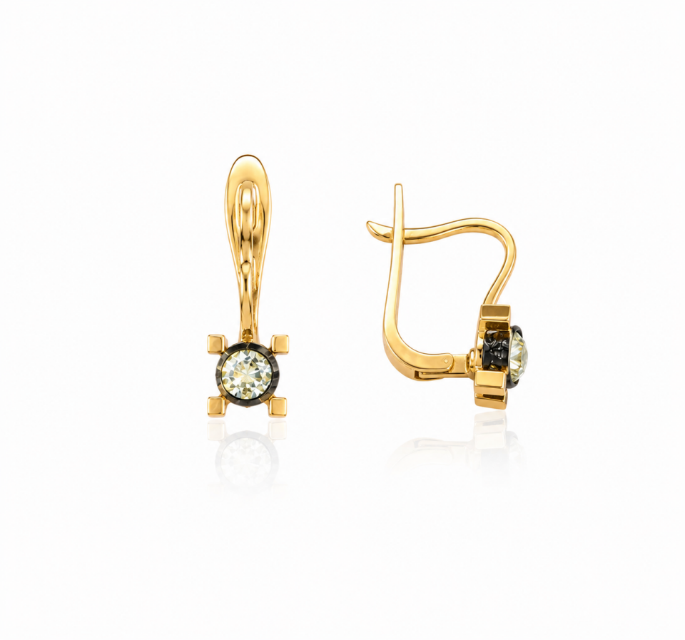 Sallantılı Elmas Küpe 3.13 Gr | 0.21 Ct