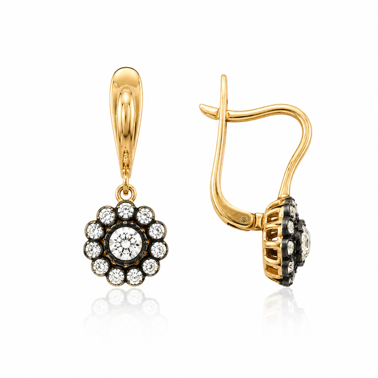Sallantılı Elmas Küpe 3.13 Gr | 0.26 Ct - 0.08 Ct