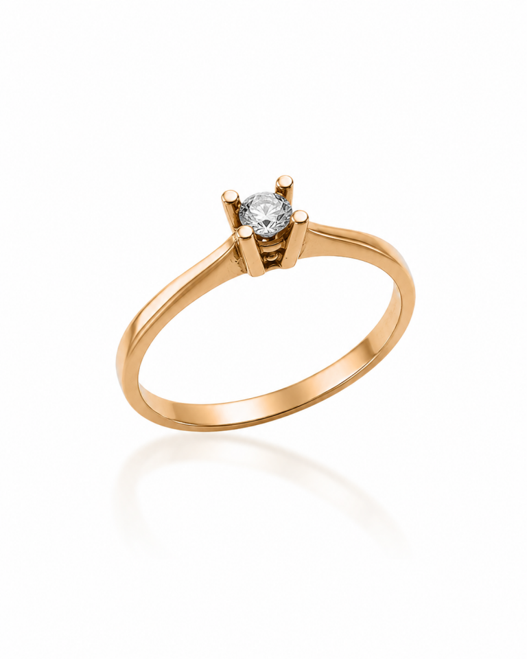 Tek Taş Elmas Yüzük 2.37 Gr | 0.05 Ct