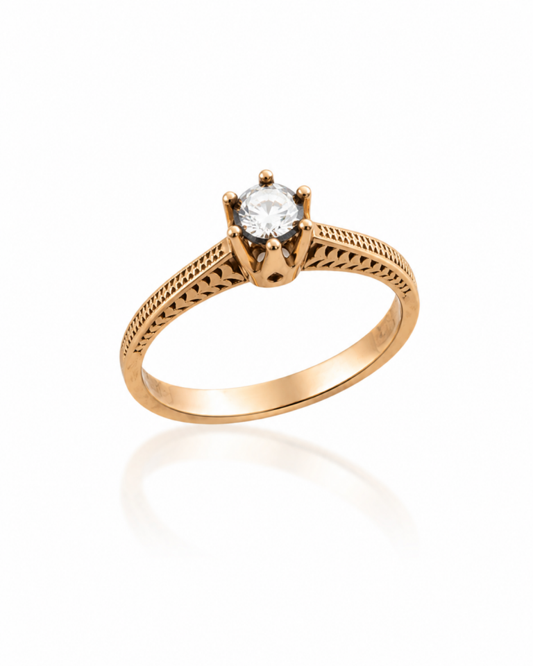 Tek Taş Elmas Yüzük 2.82 Gr | 0.12 Ct