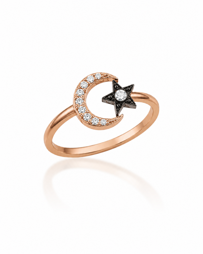 Ay Yıldız Elmas Yüzük 2 Gr | 0.11 Ct