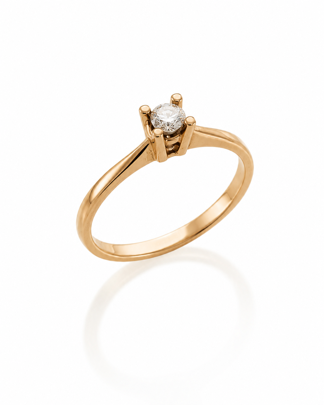 Tek Taş Elmas Yüzük 2.16 Gr | 0.07 Ct