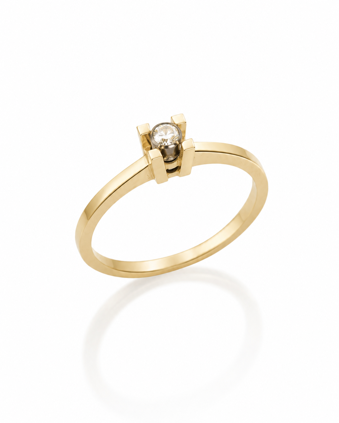 Tek Taş Elmas Yüzük 2.16 Gr | 0.02 Ct