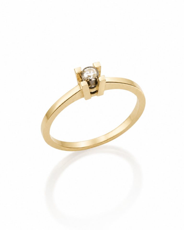 Tek Taş Elmas Yüzük 2.16 Gr | 0.02 Ct