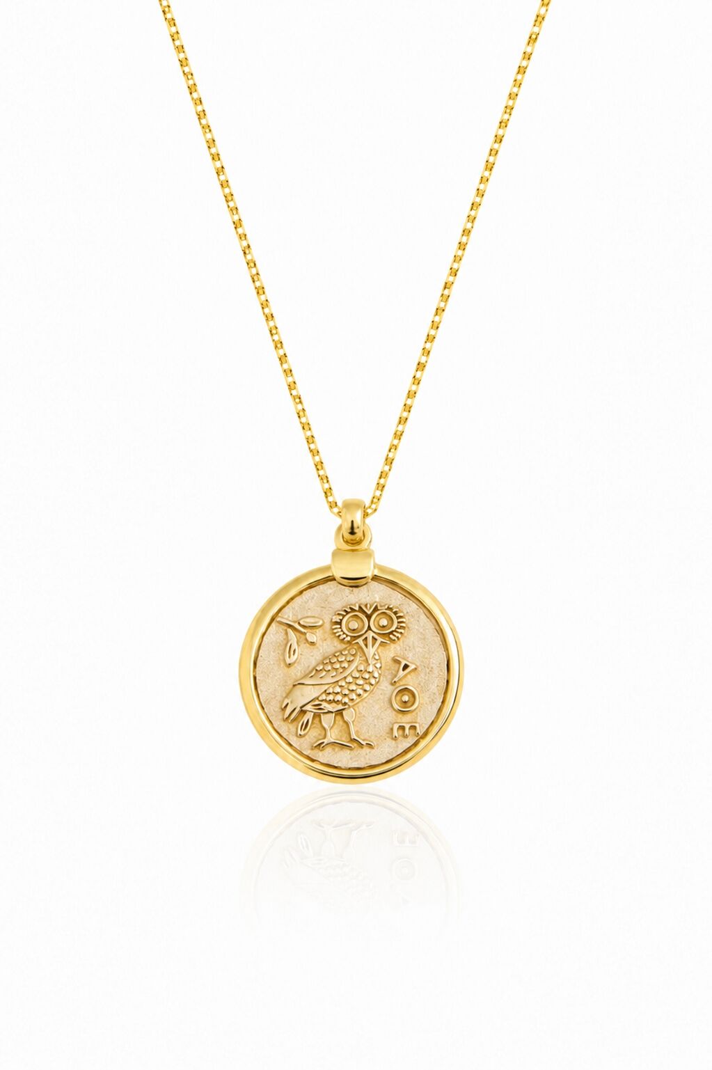 Athena Sembollü Altın Kolye 3.30 Gr 14 Ayar