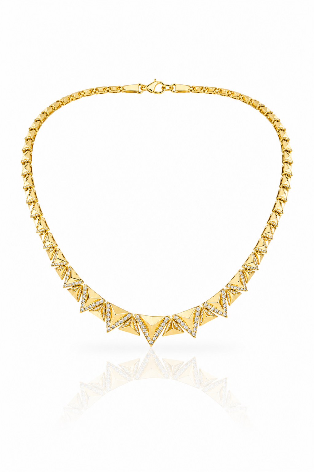 Geometrik Detaylı Altın Kolye 18 Gr 14 Ayar