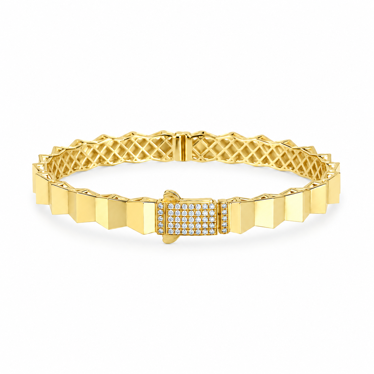 Modern Geometrik Altın Bileklik 12.33 Gr 14 Ayar